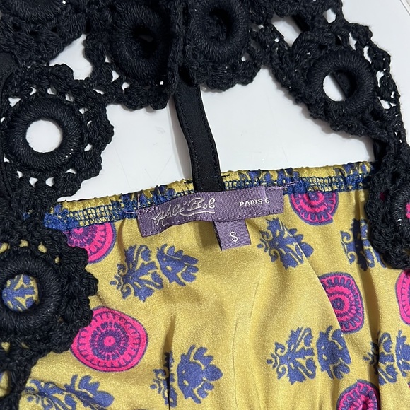 NWT Gorgeous Hale Bob 100% Silk and Crochet Camisole Type Top Size S - Picture 7 of 11